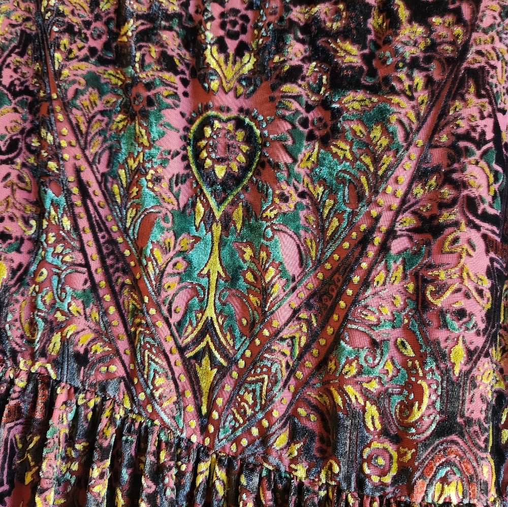 Free People Mirror Mirror Velvety babydoll mini dress
